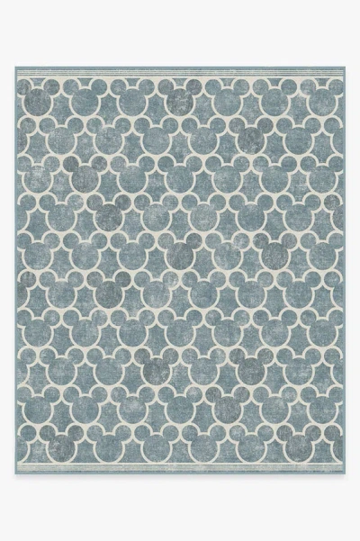 Ruggable Mickey Trellis Slate Flatwoven Rug In Blue