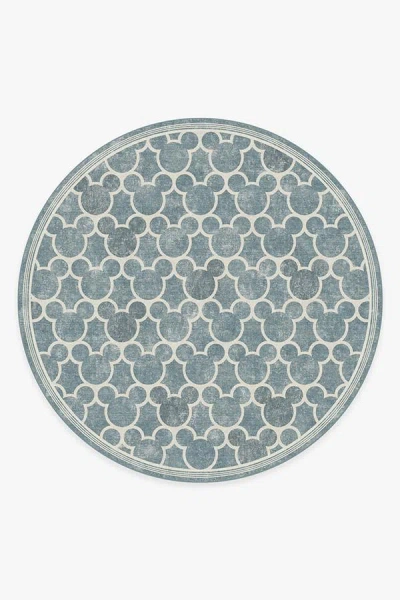 Ruggable Mickey Trellis Slate Flatwoven Rug In Blue