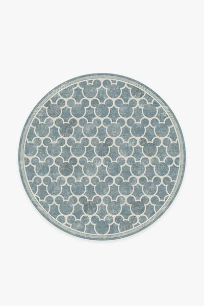 Ruggable Mickey Trellis Slate Flatwoven Rug In Blue