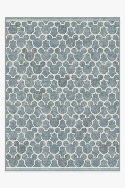 Ruggable Mickey Trellis Slate Flatwoven Rug In Blue
