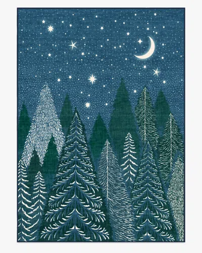 Ruggable Midnight Grove Navy Flatwoven Rug In Blue