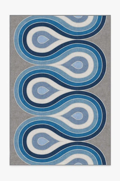 Ruggable Milano Blue Steel Flatwoven Rug By Jonathan Adler