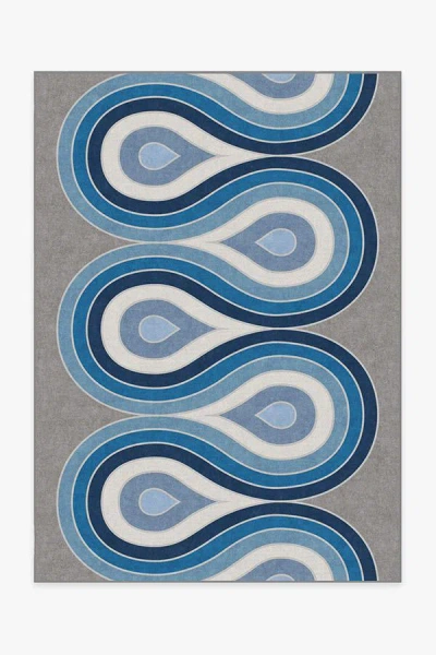 Ruggable Milano Blue Steel Flatwoven Rug By Jonathan Adler