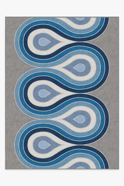 Ruggable Milano Blue Steel Flatwoven Rug By Jonathan Adler
