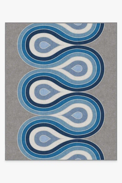 Ruggable Milano Blue Steel Flatwoven Rug By Jonathan Adler