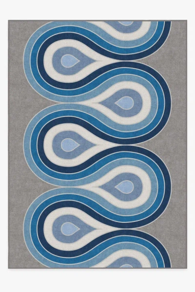 Ruggable Milano Blue Steel Flatwoven Rug By Jonathan Adler