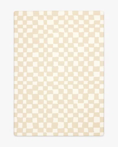 Ruggable Mini Me Check Soft Taupe Play Mat In Neutral