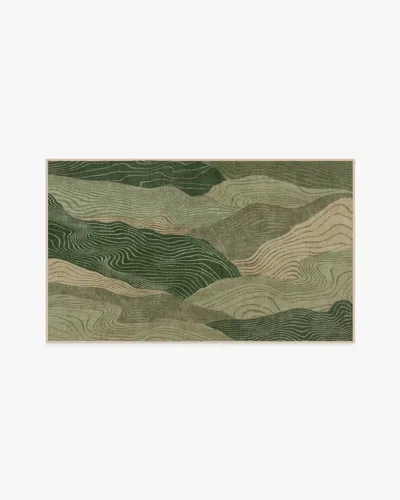Ruggable Mirage Sage & Tan Flatwoven Rug In Green