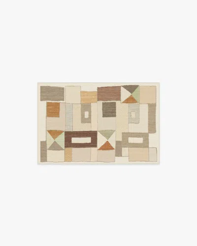 Ruggable Modra Natural & Terra Flatwoven Rug By Jungalow In Sand