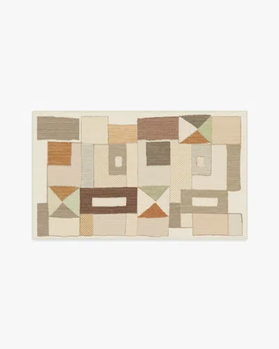 Ruggable Modra Natural & Terra Flatwoven Rug By Jungalow In Sand