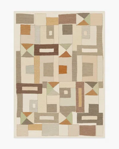 Ruggable Modra Natural & Terra Flatwoven Rug By Jungalow In Sand
