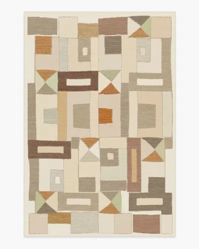 Ruggable Modra Natural & Terra Flatwoven Rug By Jungalow In Sand