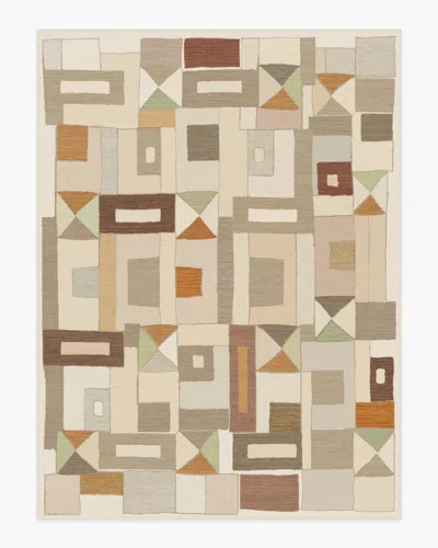 Ruggable Modra Natural & Terra Flatwoven Rug By Jungalow In Sand