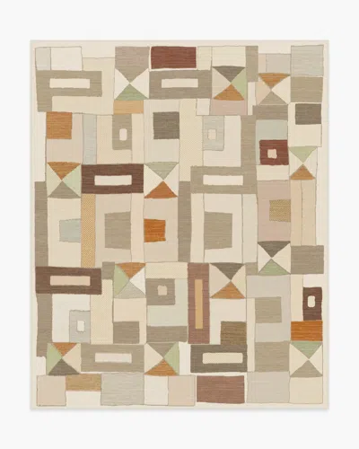 Ruggable Modra Natural & Terra Flatwoven Rug By Jungalow In Sand