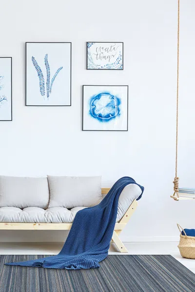 Ruggable Multi Stripe Blue Flatwoven Rug