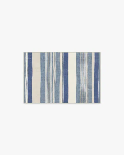 Ruggable Naia Slate Blue Flatwoven Rug In Black