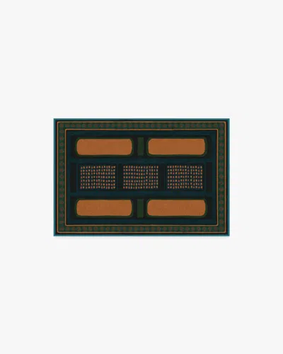Ruggable Nerissa Teal & Gold Flatwoven Rug By Architectural Digest In Black