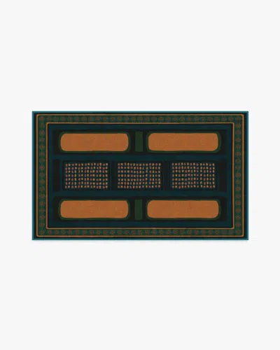 Ruggable Nerissa Teal & Gold Flatwoven Rug By Architectural Digest In Multi