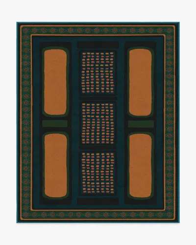 Ruggable Nerissa Teal & Gold Flatwoven Rug By Architectural Digest In Multi