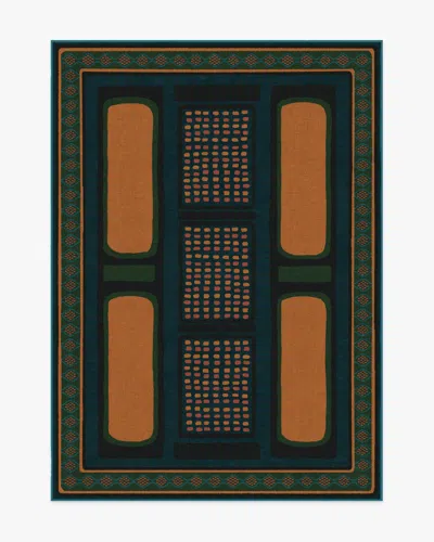 Ruggable Nerissa Teal & Gold Flatwoven Rug By Architectural Digest In Multi