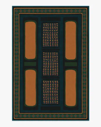 Ruggable Nerissa Teal & Gold Flatwoven Rug By Architectural Digest In Multi