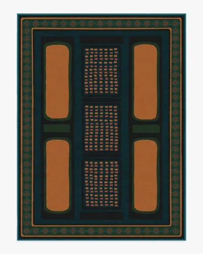 Ruggable Nerissa Teal & Gold Flatwoven Rug By Architectural Digest In Multi
