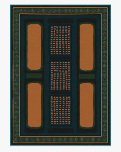 Ruggable Nerissa Teal & Gold Flatwoven Rug By Architectural Digest In Multi