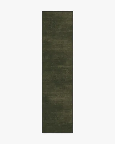 Ruggable Nico Solid Olive Flatwoven Rug In Green