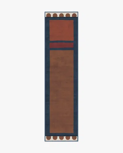 Ruggable Nina Indigo & Rust Flatwoven Rug By Justina Blakeney In Brown