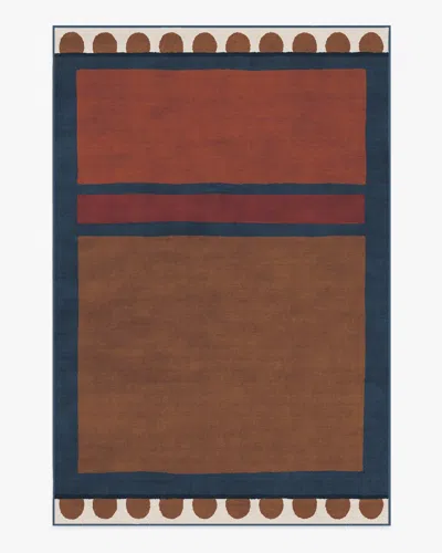 Ruggable Nina Indigo & Rust Flatwoven Rug By Justina Blakeney In Brown