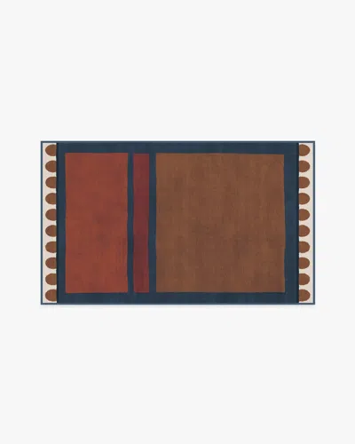 Ruggable Nina Indigo & Rust Flatwoven Rug By Justina Blakeney In Brown