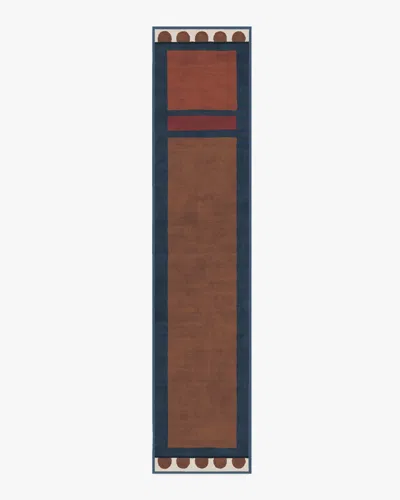 Ruggable Nina Indigo & Rust Flatwoven Rug By Justina Blakeney In Brown