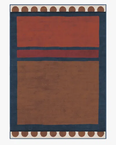Ruggable Nina Indigo & Rust Flatwoven Rug By Justina Blakeney In Brown