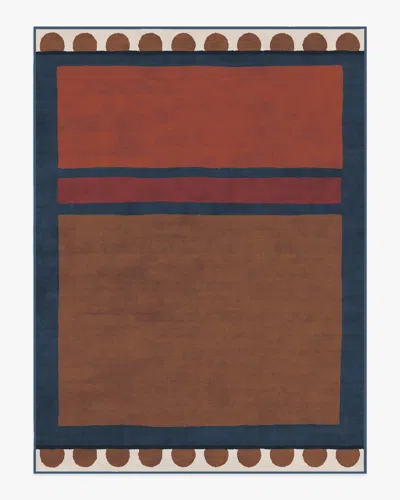 Ruggable Nina Indigo & Rust Flatwoven Rug By Justina Blakeney In Brown