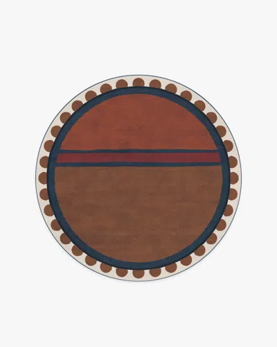 Ruggable Nina Indigo & Rust Flatwoven Rug By Justina Blakeney In Brown