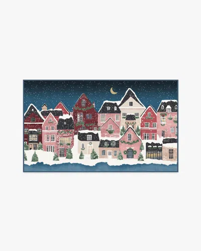 Ruggable Noelle Village Midnight Flatwoven Rug In Blue