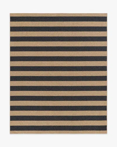 Ruggable Nolan Bold Stripe Natural & Black Performance Weave Rug