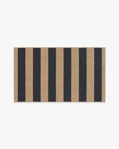 Ruggable Nolan Bold Stripe Natural & Black Performance Weave Rug