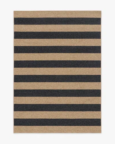 Ruggable Nolan Bold Stripe Natural & Black Performance Weave Rug