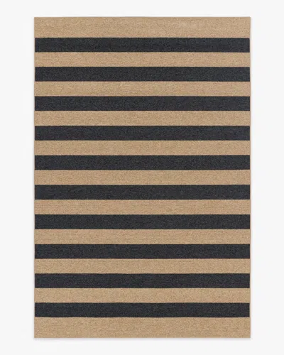 Ruggable Nolan Bold Stripe Natural & Black Performance Weave Rug