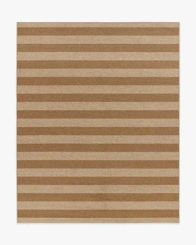 Ruggable Nolan Bold Stripe Natural & Dark Natural Performance Weave Rug In Brown