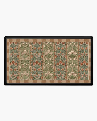 Ruggable Oak & Blossom Coir Large Doormat By Morris & Co. In Brown