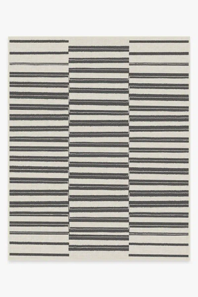Ruggable Offset Stripe Black Outdoor Rug