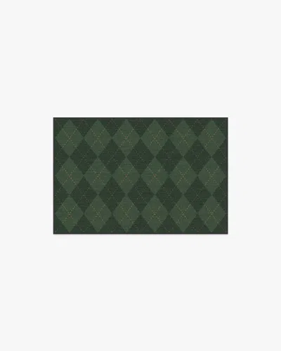 Ruggable Oliver Argyle Forest Green Flatwoven Rug