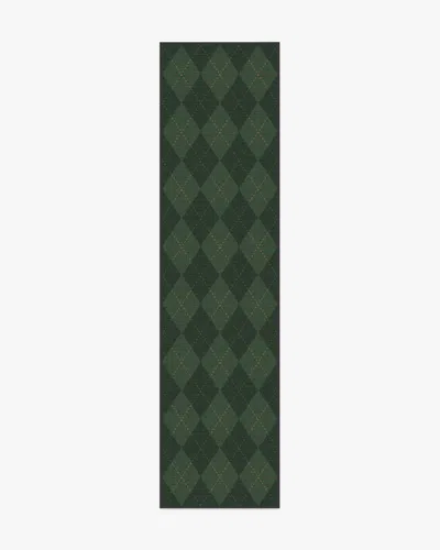 Ruggable Oliver Argyle Forest Green Flatwoven Rug