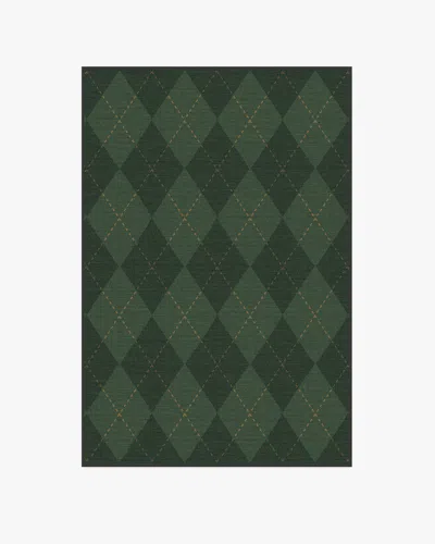 Ruggable Oliver Argyle Forest Green Flatwoven Rug