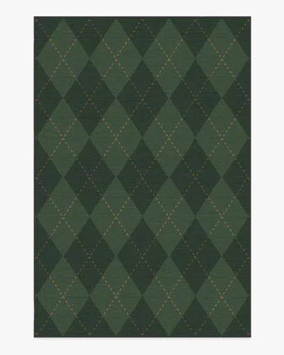 Ruggable Oliver Argyle Forest Green Flatwoven Rug