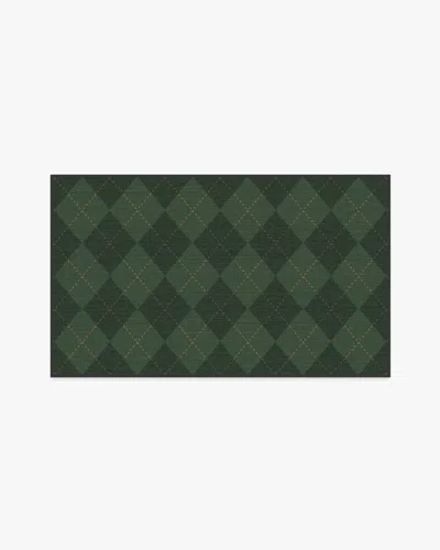 Ruggable Oliver Argyle Forest Green Flatwoven Rug