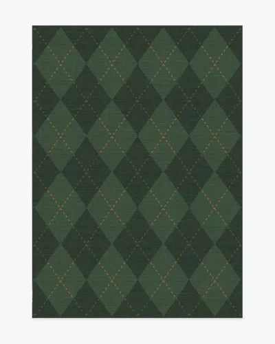 Ruggable Oliver Argyle Forest Green Flatwoven Rug