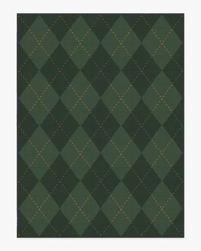 Ruggable Oliver Argyle Forest Green Flatwoven Rug
